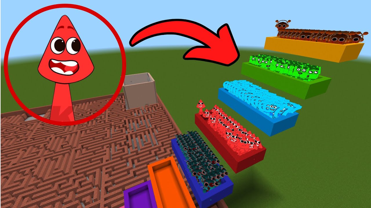 Sprunki OC Eight from Numberblocks added in Minecraft PE