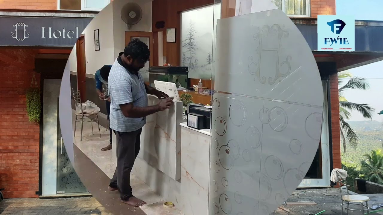 Hotel Hill Palace Renovation work of Enterance and Reception Counter with Poly granite Sheet