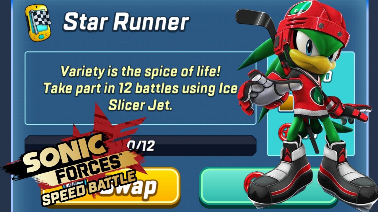 Take Part In 12 Battles Using Ice Slicer Jet - Sonic Forces Speed Battles SFSB