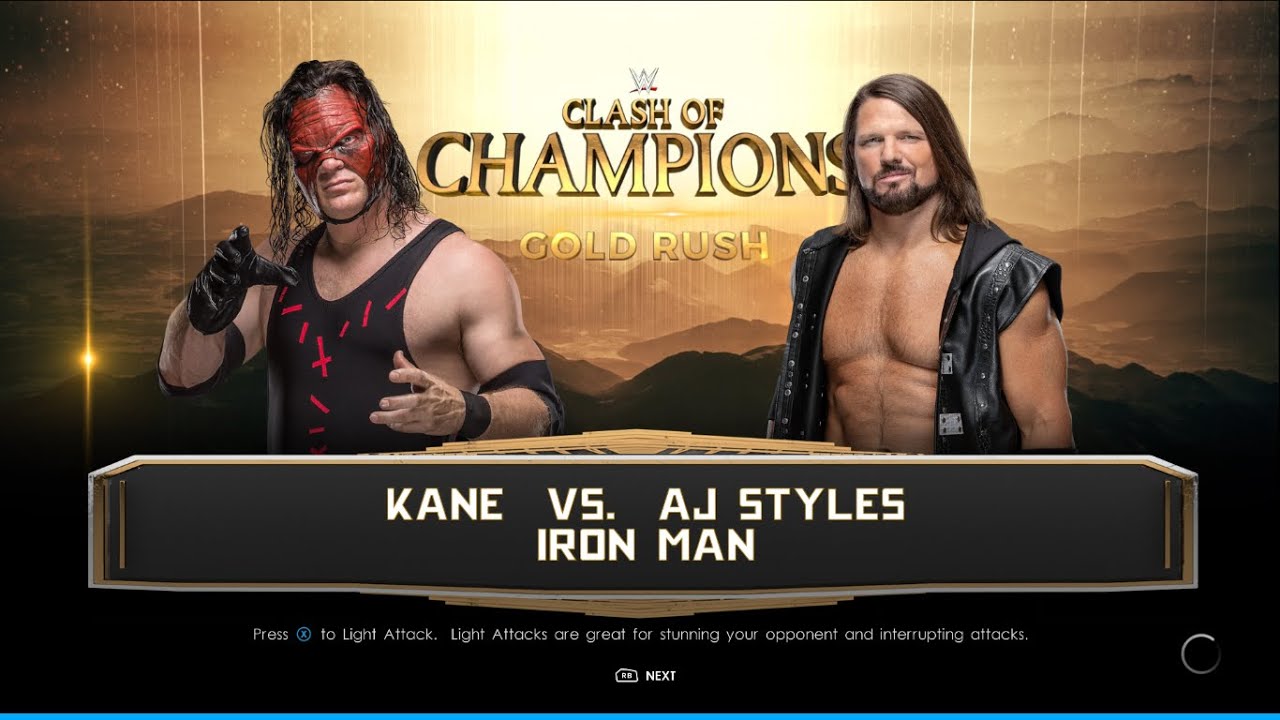 WWE 2K22 My First Ever Gameplay| kane vs aj styles match| WWE 2K22 Gameplay