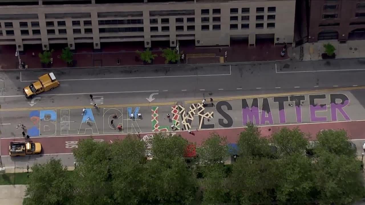 Fayette Street closed for Black Lives Matter street painting