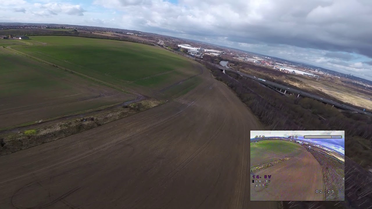 Quick test of ORT 3 turn Helical antenna  FPV quadcopter drone