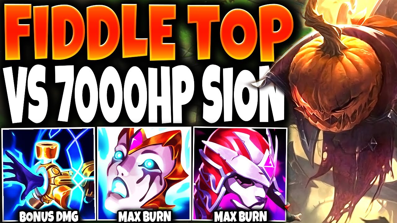 A 7000HP Sion met my MAX BURN Fiddlesticks Build TOP LANE AND MELT HIS HEALTH IN SECONDS 🔥🔥