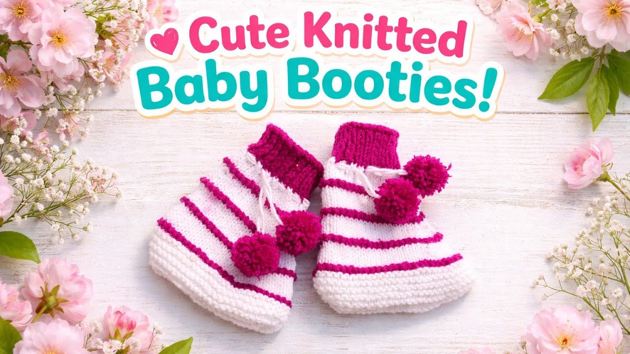 Cute Knitted Baby 🐥 Booties. 😍