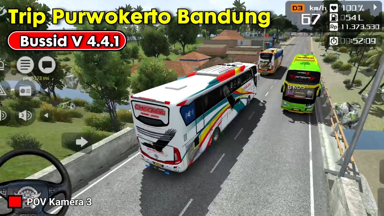 Overtake Santuy Style !! Trip Purwokerto Bandung || Mabar Konvoi Overtake Bussid V 4.4.1
