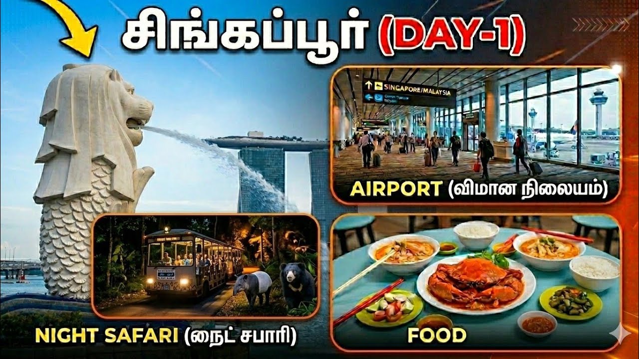 சிங்கப்பூர் - Singapore (day-1) gt holidays #singapore #travel #gtholidays  #tour 