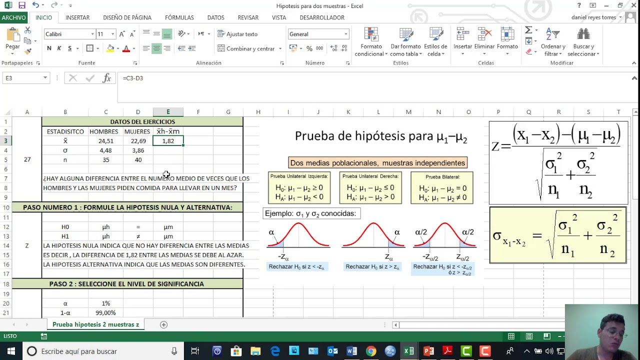 Prueba de hipotesis para dos muestras z