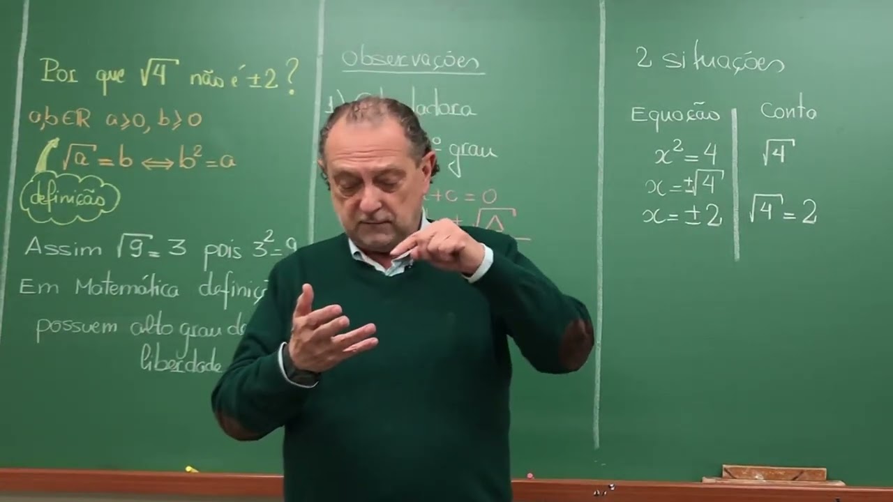 Por que a raiz quadrada de 4 não é +/-- 2 ?