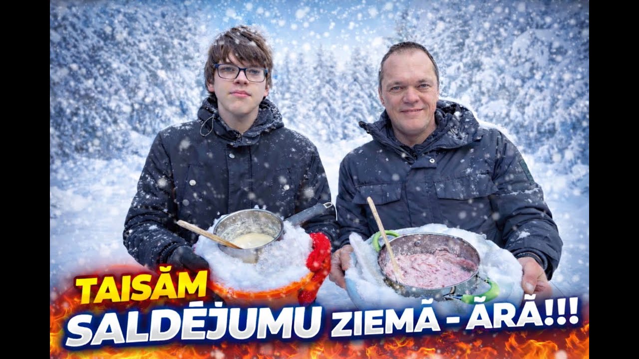 Saldējuma gatavošana ārā pie Daugavas. Tradīcijas 100 gadu garumā.