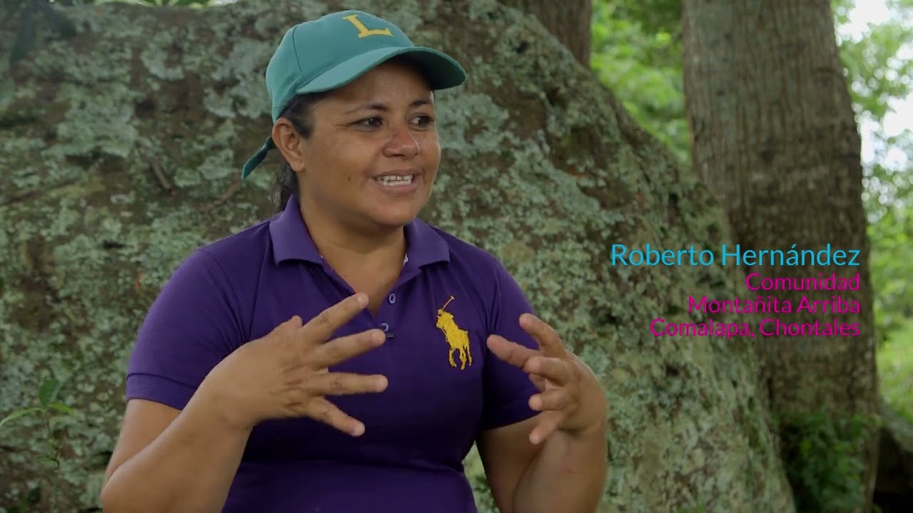 La cosecha de agua permite regar los cultivos de Lillian Somoza.
