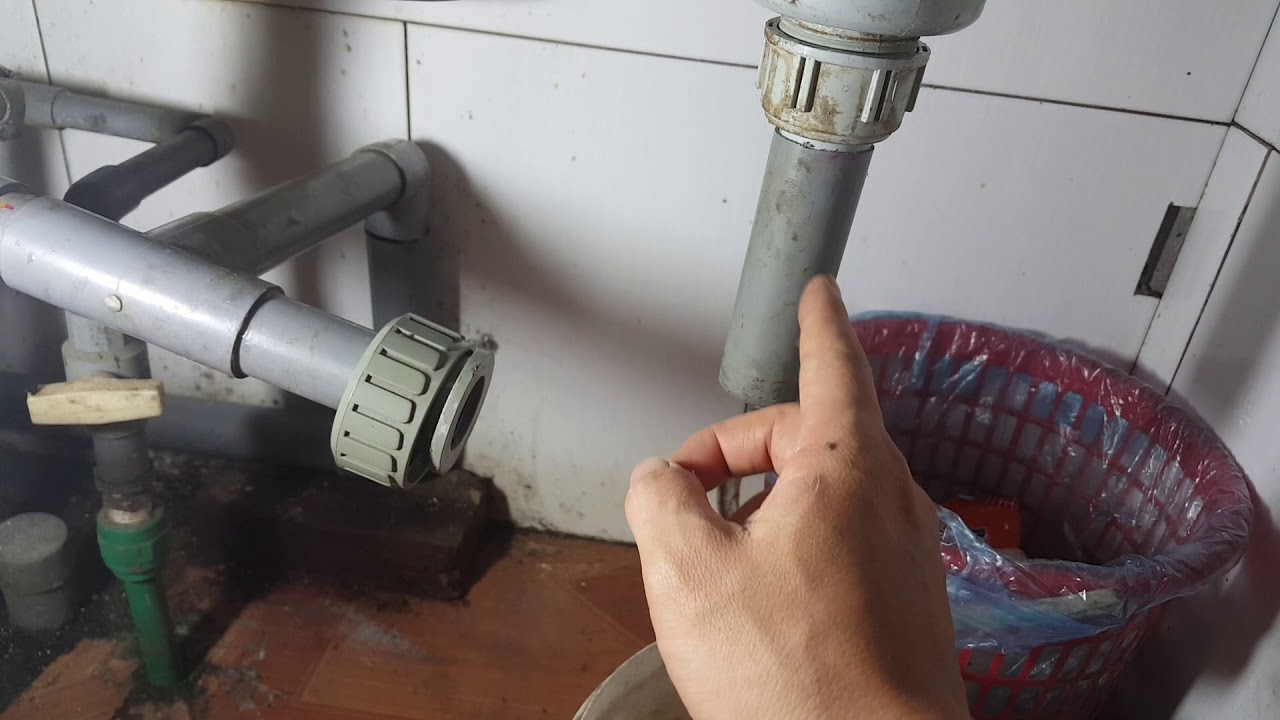 Tự chế xiphong chậu rửa bát ngon bổ rẻ