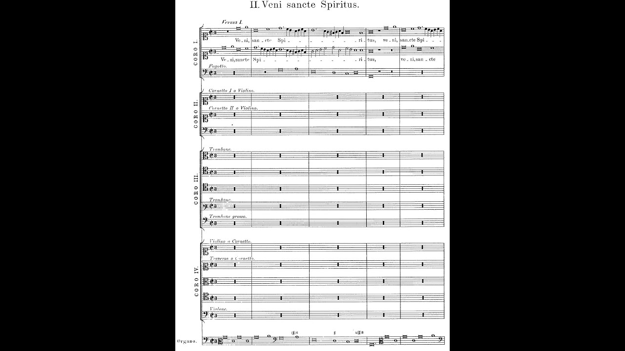 Heinrich Schütz - Veni sancte Spiritus, SWV 475. {w/ score.}