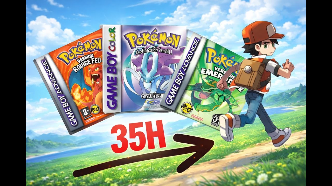 je tente de finir tous les pokemons gameboy en moins de 35h