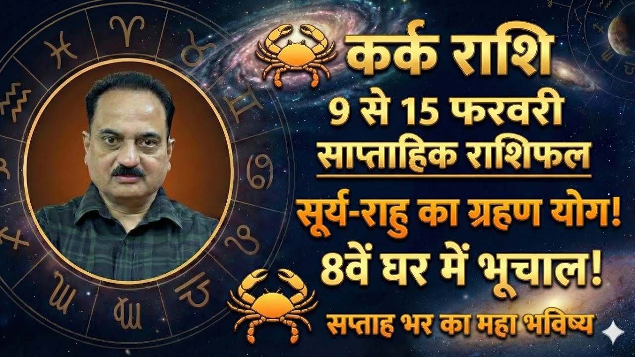 कर्क राशि: 13 फरवरी से सावधान! सूर्य का 8वें घर में प्रवेश | Kark Rashi Weekly Horoscope 9-15 Feb