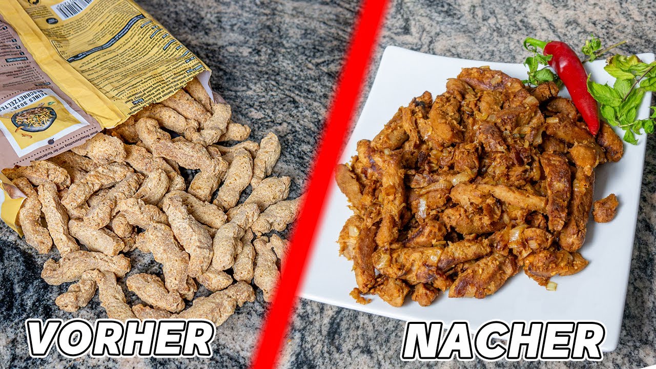 Soja-Granulat/Soja-Schnetzel | einfaches Rezept in wenigen Minuten! 50g Eiweiß auf 100g | DieBasics
