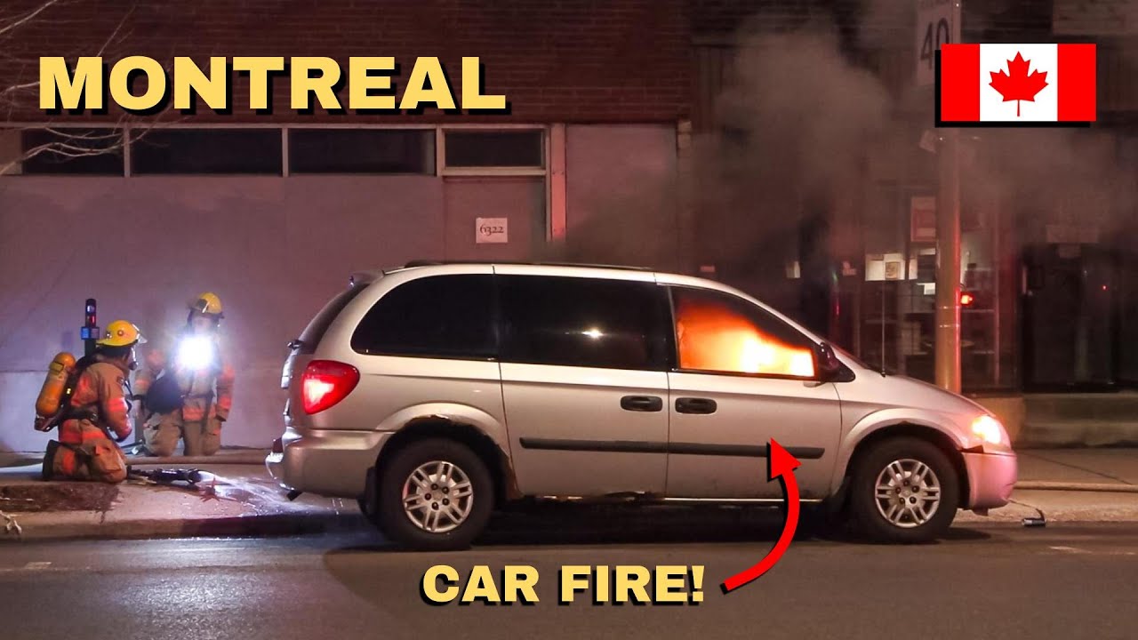 Montréal | Police Discover Van on Fire While Patrolling St-Laurent Blvd; Firefighters Put It Out