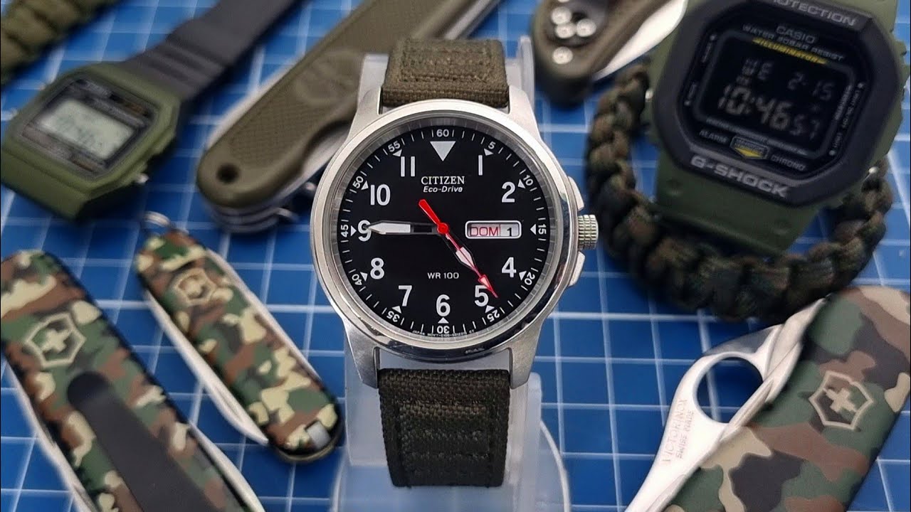 Citizen Eco Drive Bm8180-03e, um relógio solar com estilo Field Watch! #relógio #citizen #edc