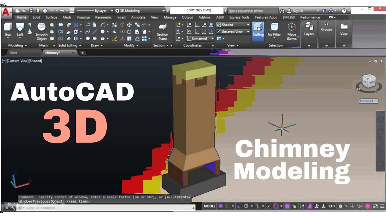 AutoCad Tutorial | Chimney | 3D Modelling