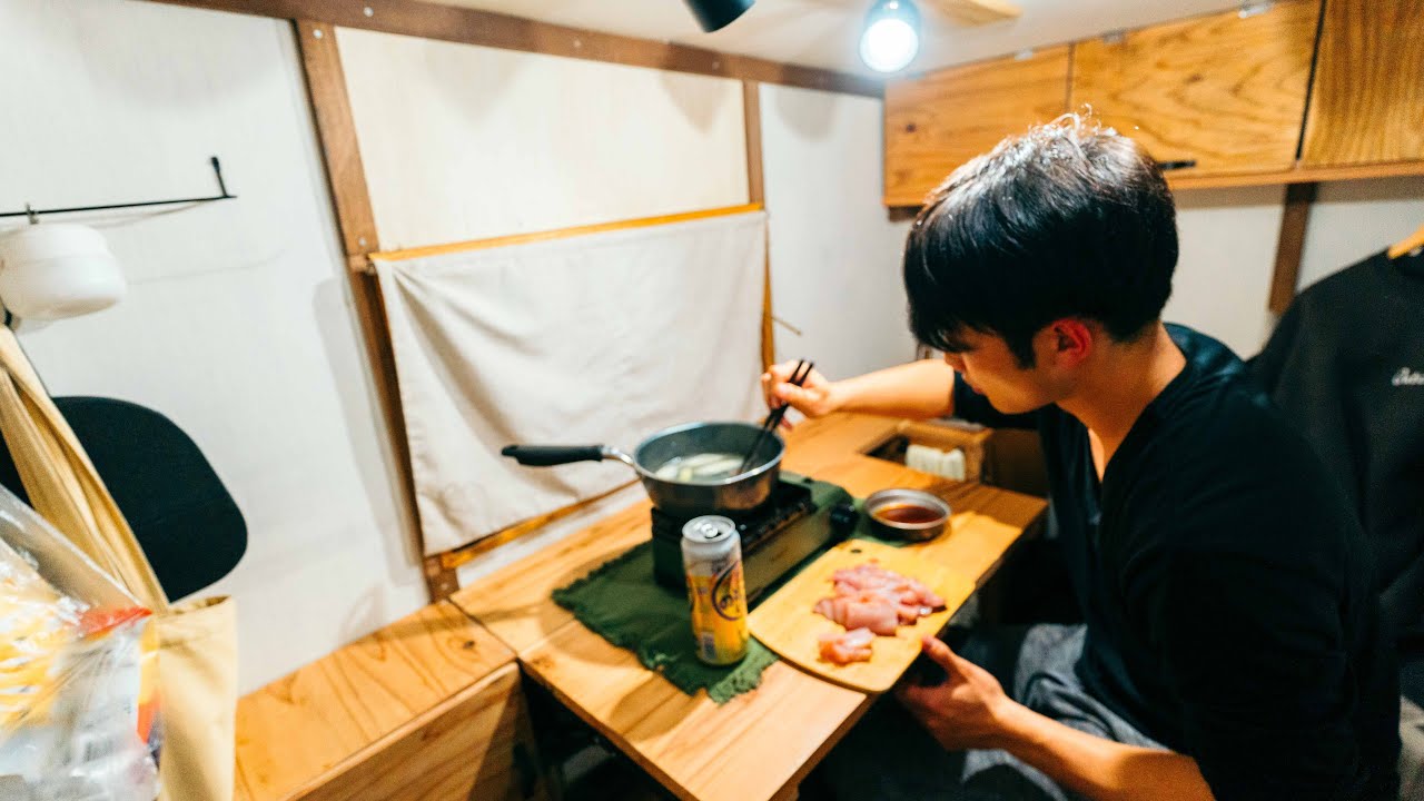 【軽トラ車中泊】田舎の自然を一人で楽しむ車中泊 | A lonely car camping with local nature