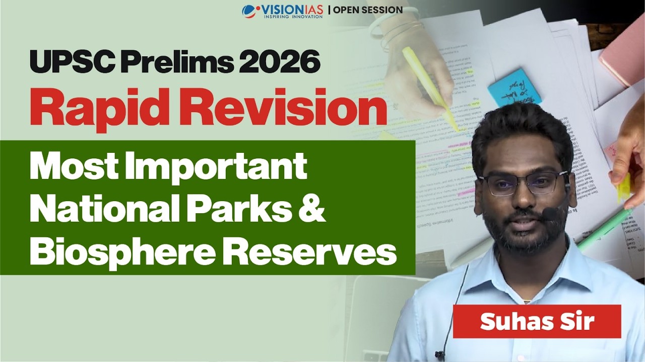 UPSC Prelims 2026 | Rapid Revision: Most Important National Parks & Biosphere Reserve with Suhas Sir