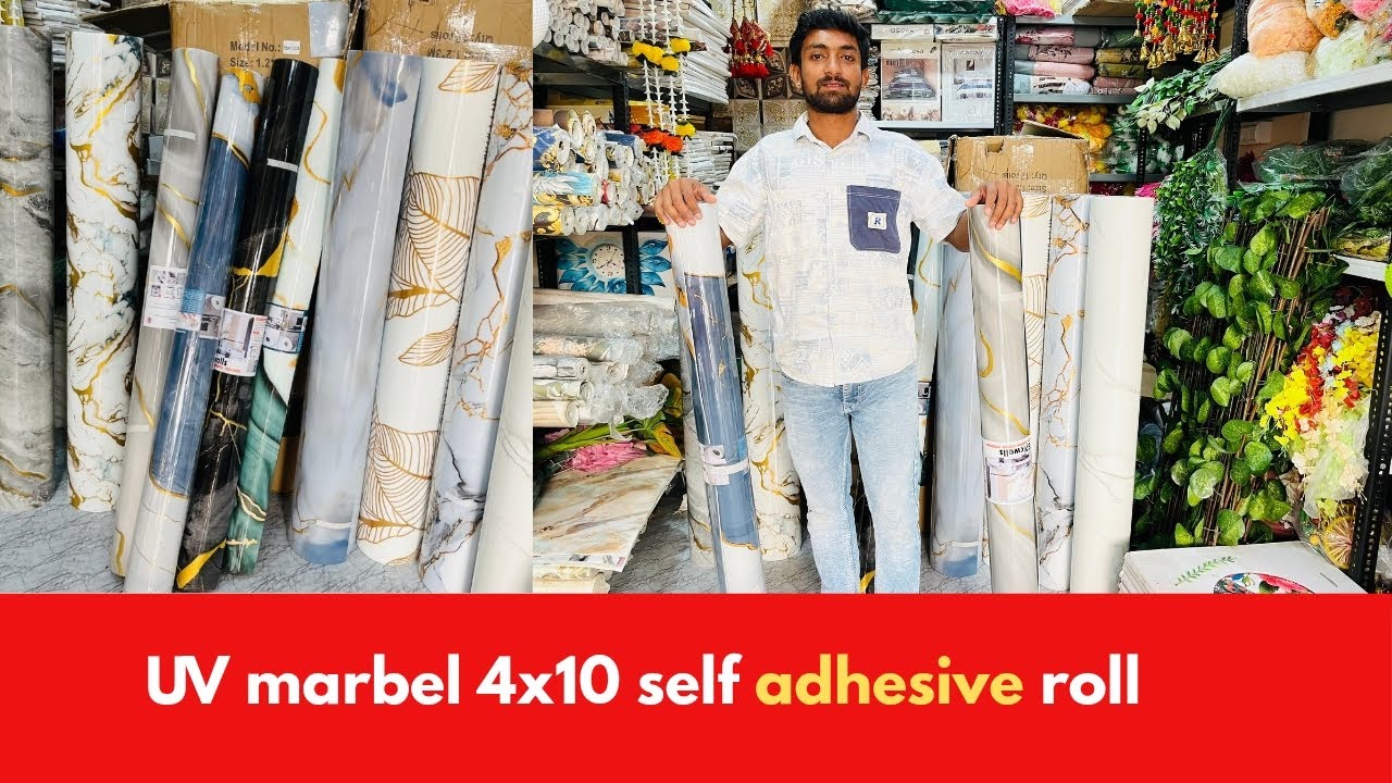 Uv marble self adhesive roll 4×10 | Wall decor | wall papers | interior decor | wall sheets 