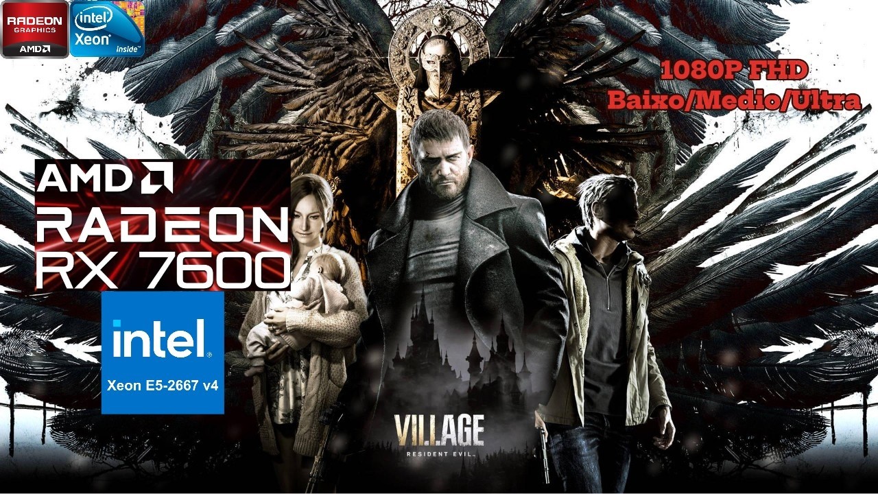 ✅Resident Evil 8 Village Demo ✅*XEON E5 2667 V4 + ✅RX 7600 8GB #amd #rx7600 #xeon