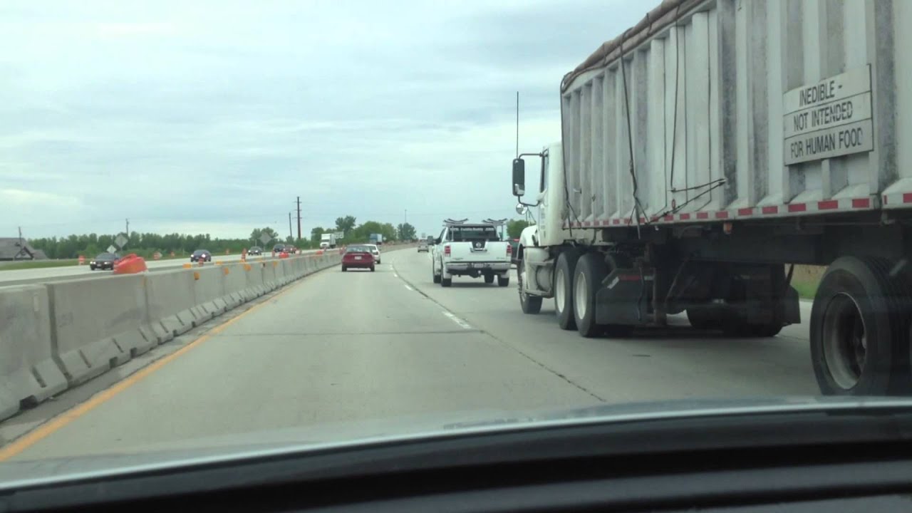 Driver's eye view of U.S. 41 construction in Green Bay