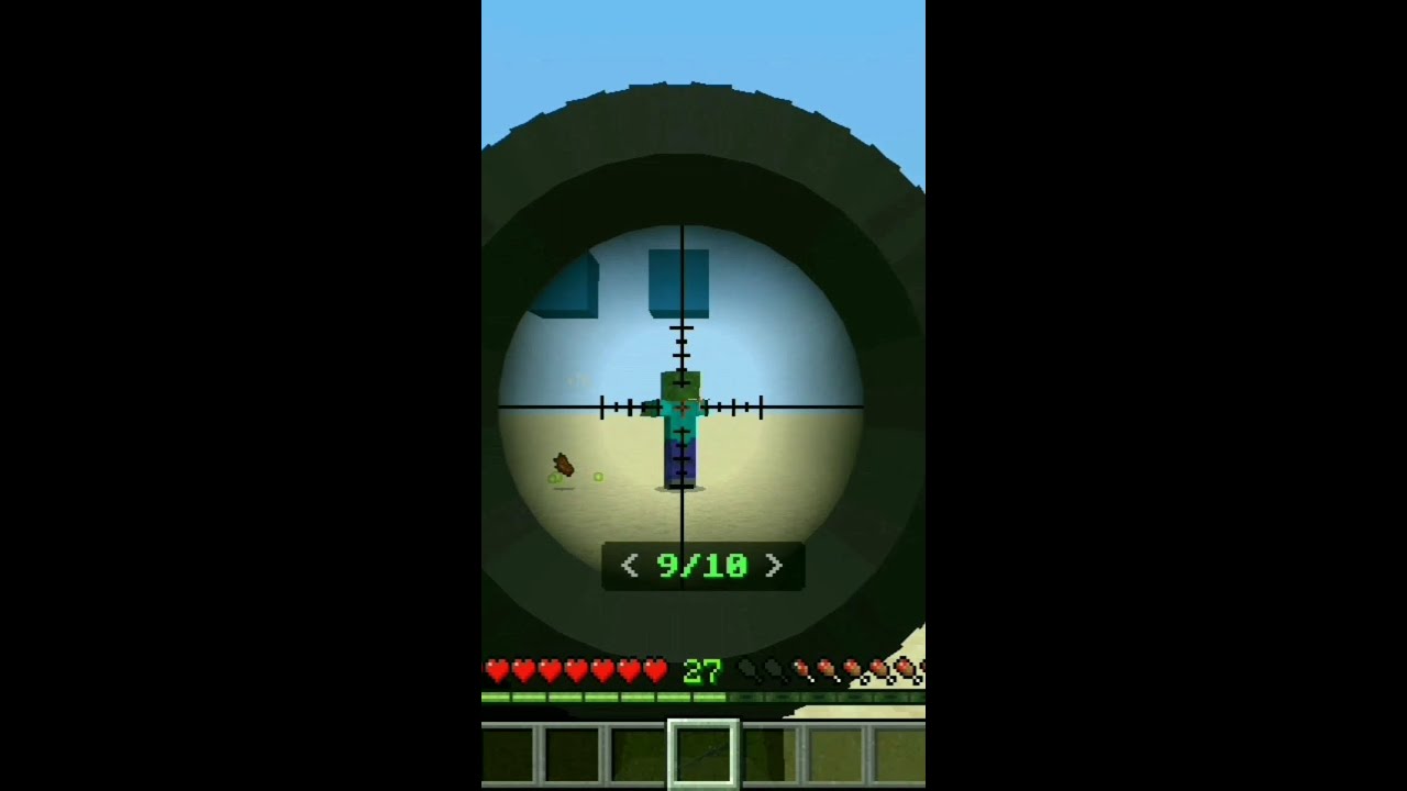🦅 Minecraft SNIPER vs ZOMBIE #Shorts