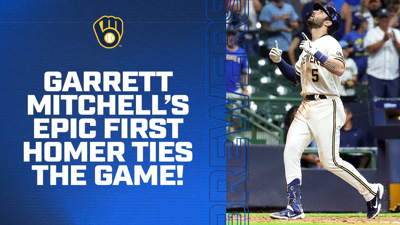 Garrett Mitchell's EPIC first MLB homer ties the game!