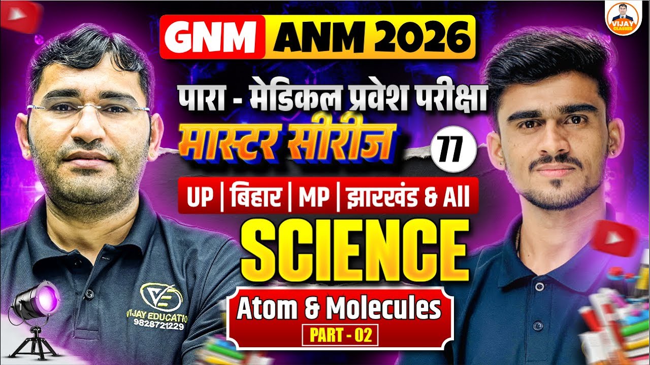 General Science Atom & Molecules Chapter important Mcqs | Science important Mcq Class | By Manor Sir