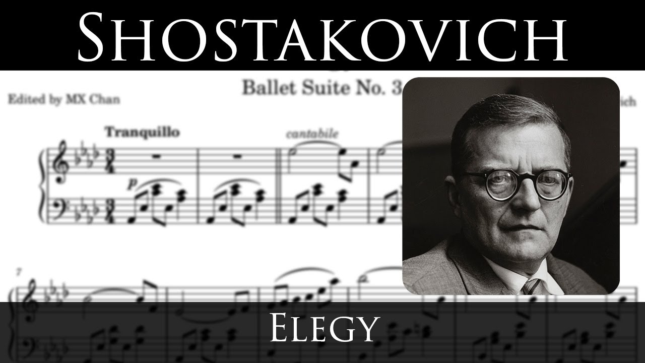 Shostakovich - Elegy/Lullaby (Sheet music) (piano transcription)