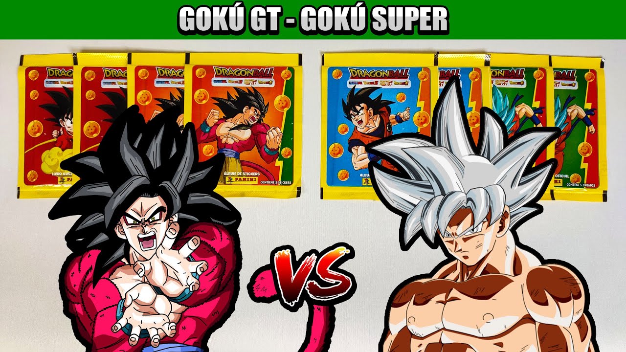 Simulación GOKU GT vs GOKU SUPER | Album Dragon Ball Universal Panini