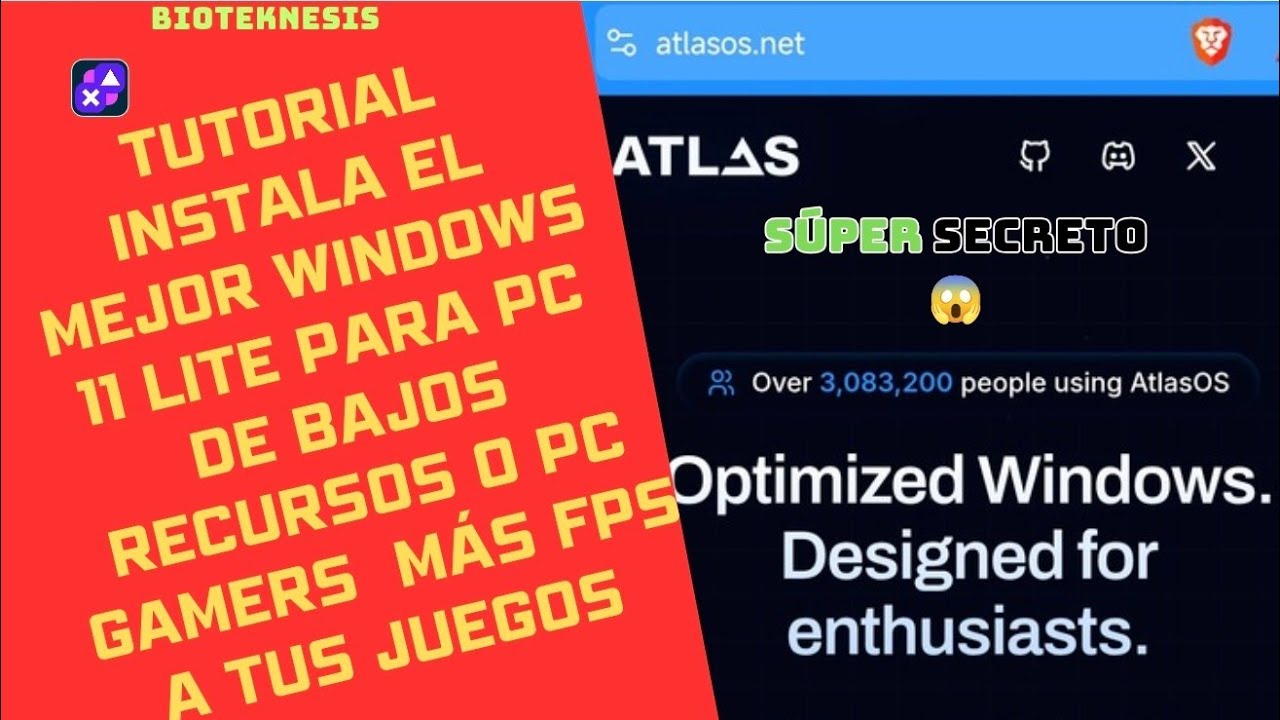 El mejor windows 11 lite para pc de bajos recursos y gamers más fps, Atlas os