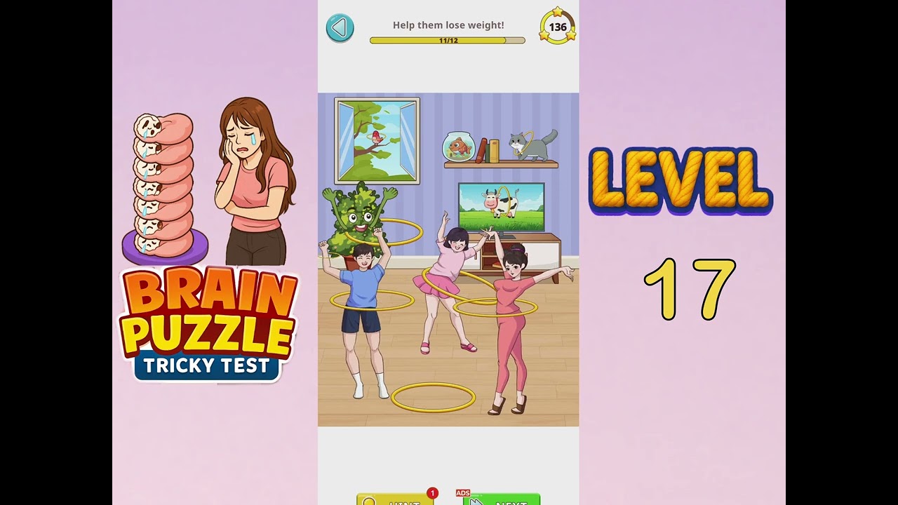 Brain Puzzle Tricky Test Level 17 Walkthrough