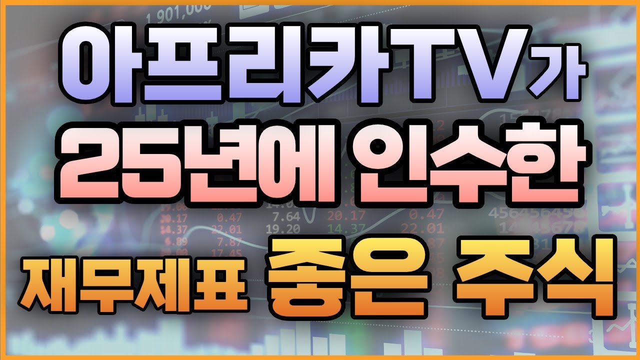 아프리카TV가 2025년에 인수한 재무제표 좋은 주식