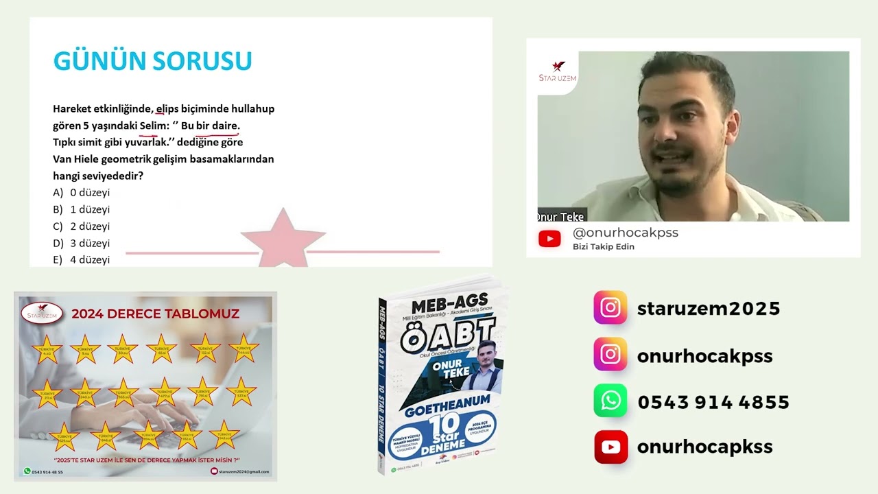 HER GÜN 1 SORU -31- OKUL ÖNCESİ ÖABT