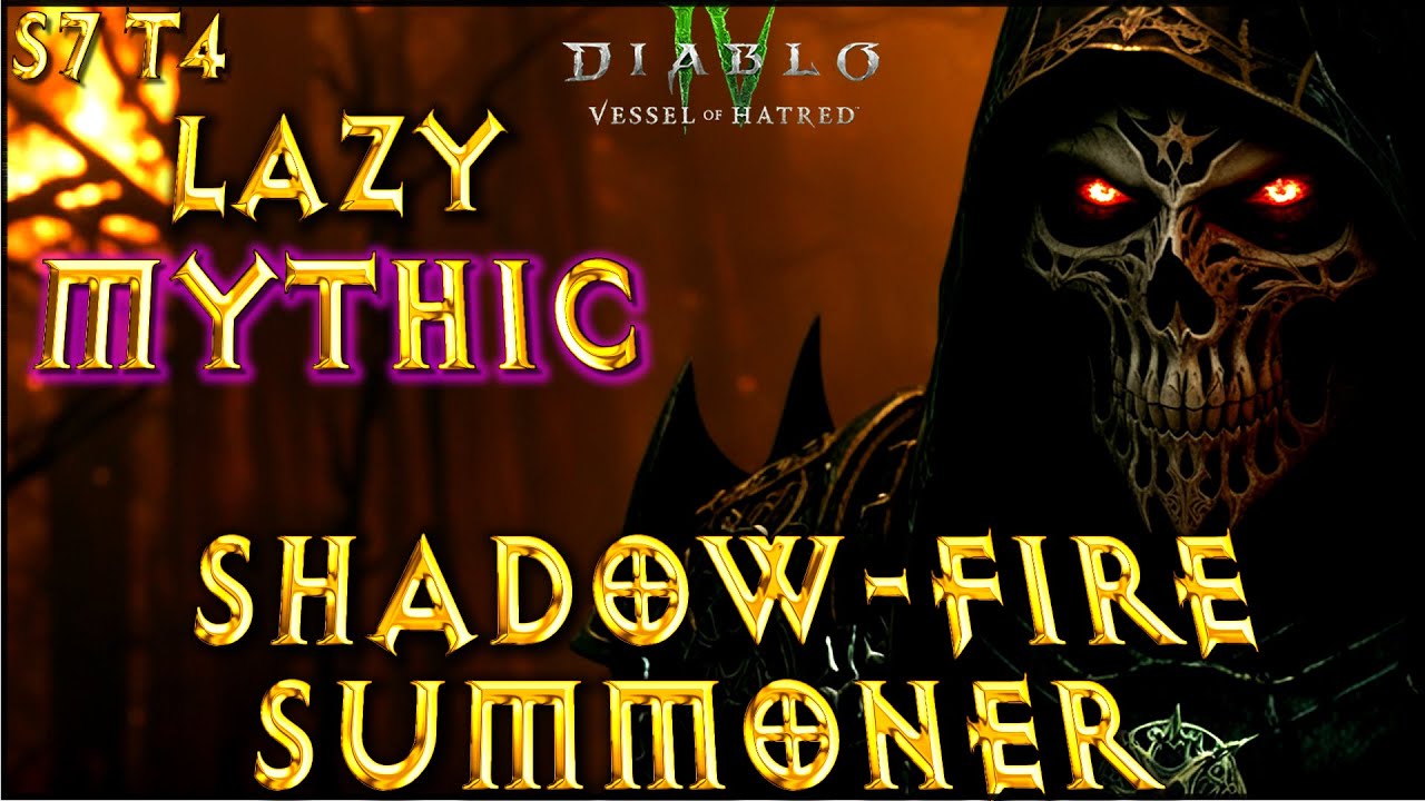 S7 T4 Lazy Mythic SHADOW - FIRE NOVA ! Summoner Necromancer Build Diablo 4 VoH