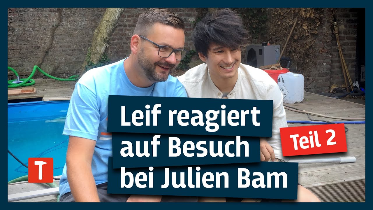 Leif Rhinow reagiert auf Besuch bei Julien Bam & zeigt uns SEINEN Pool I Teil 2