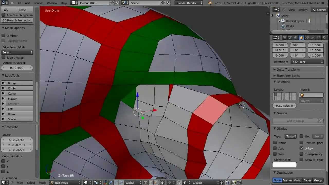 Warrior Character | E068 | Retopology | Torso 05