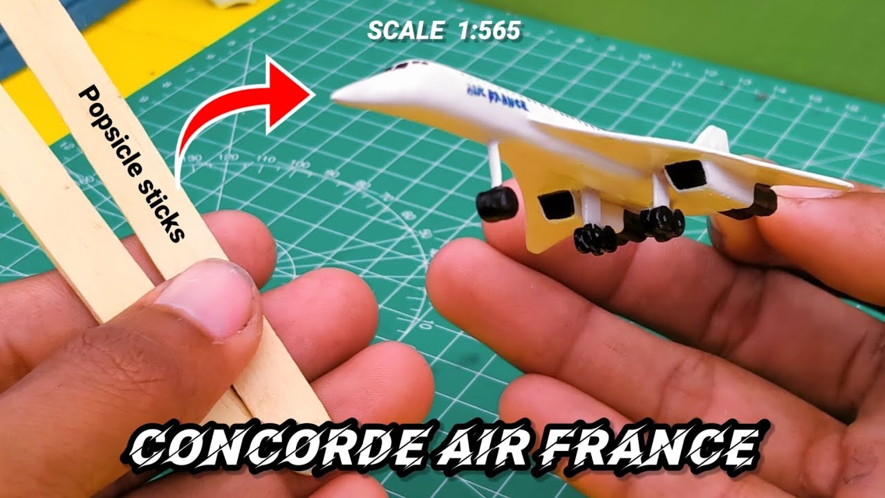 Как сделать самолет Air France Concorde | Из палочек от мороженого