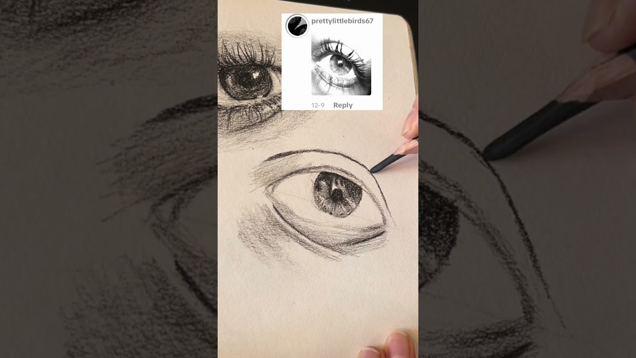 Drawing realistic eyes . 
