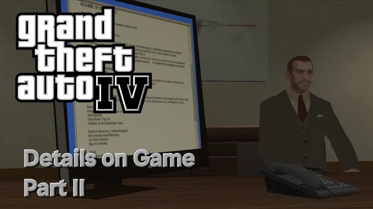 Grand Theft Auto 4 - Details on Game Part 2