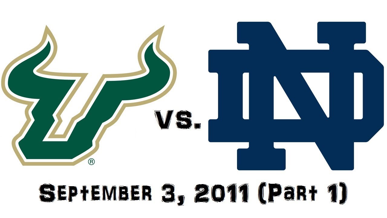September 3, 2011 - South Florida Bulls vs. #16 Notre Dame Fighting Irish Full Football Game (1/2)
