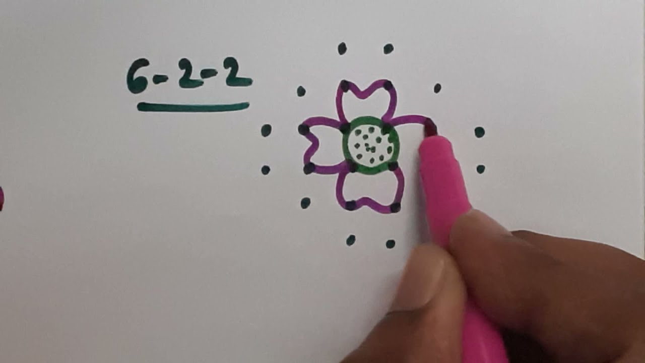6 dots || 35 || RR1304 || rangoli  || kolam || muggulu || Riddle Rangoli.