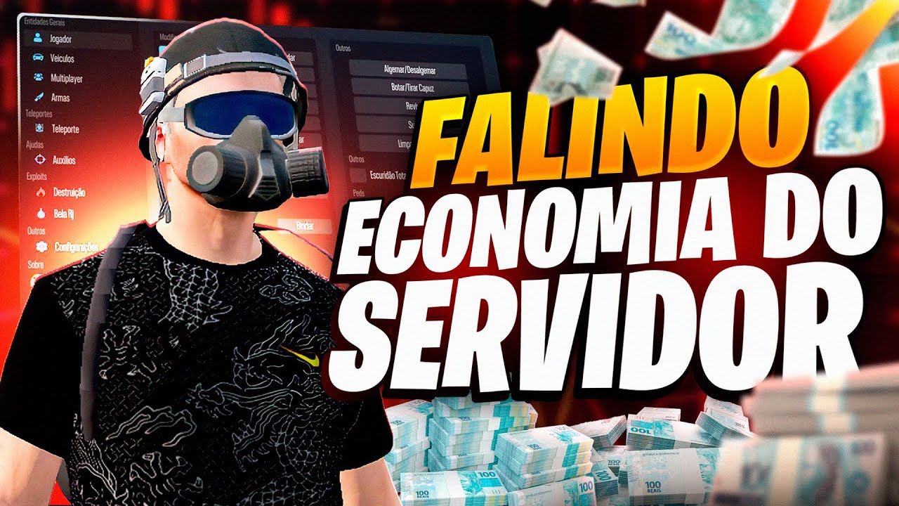 FALINDO ECONOMIA DE SERVIDORES E DOMINANDO TUDO COM MOD MENU GTA RP