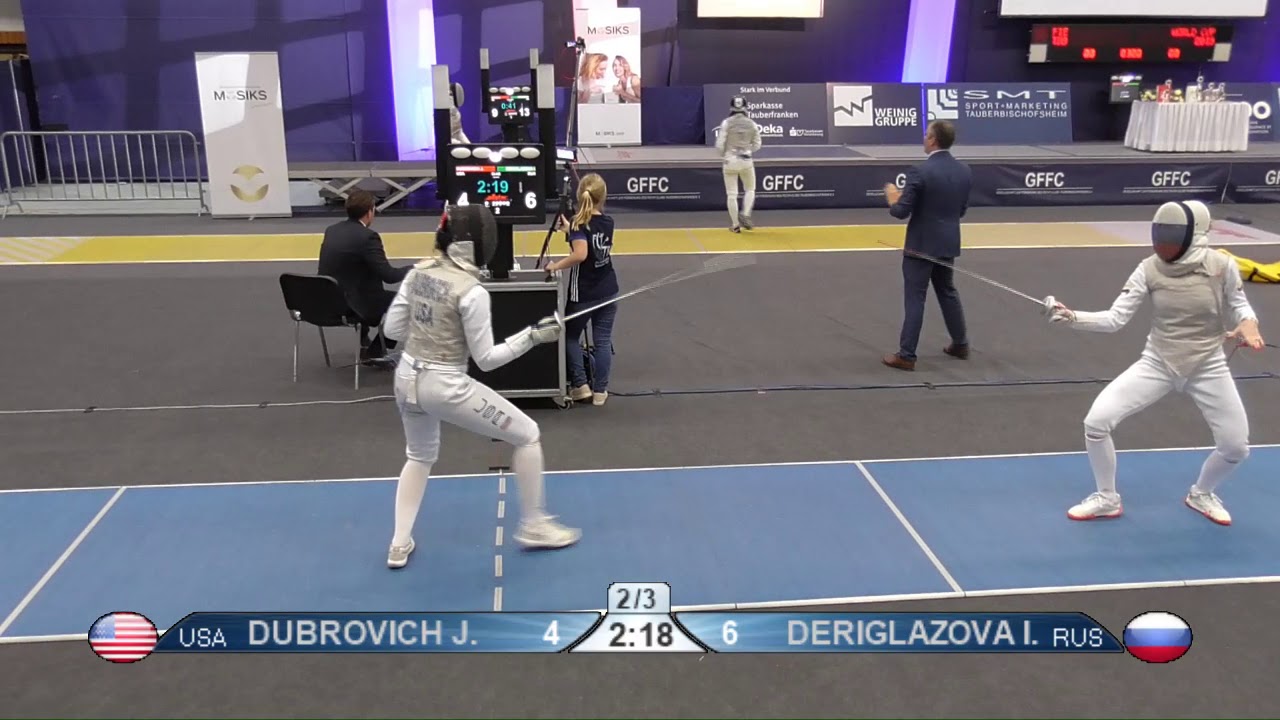 2019 122 T08 01 F F Individual Tauberbischofsheim DE WC BLUE DERIGLAZOVA Inna RUS vs DUBROVICH Jacqu
