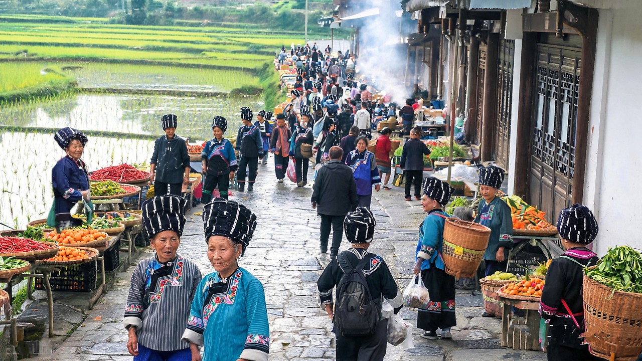 Life in Rural China: Miao Market Hidden in the Mountains