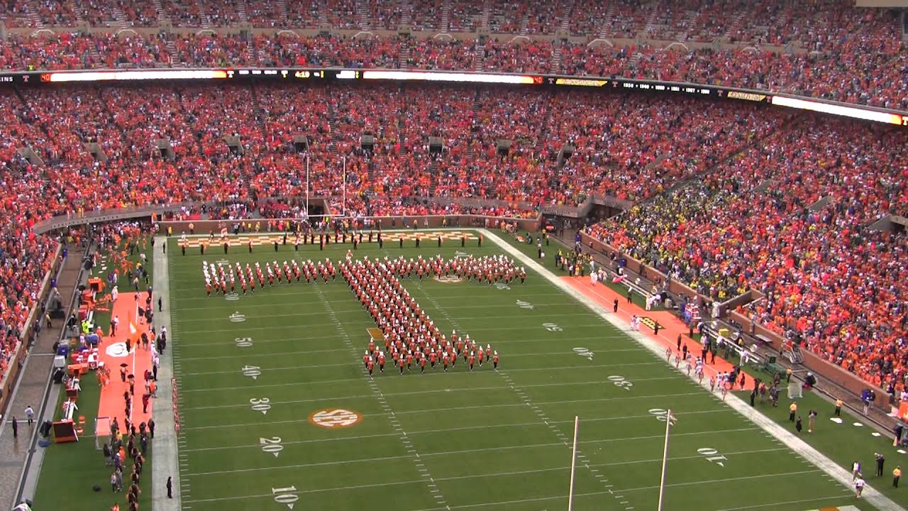 Tennessee Vols running through the T vs Oregon & Rocky Top (HD)