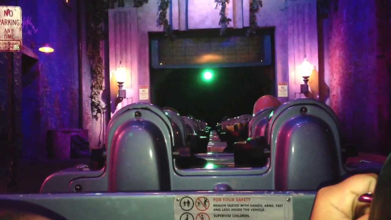 Riding the Rock 'n' Roller Coaster at Disney Hollywood Studios near Orlando, FL