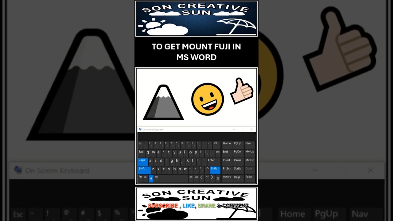 MOUNT FUJI 🗻 IN MS WORD